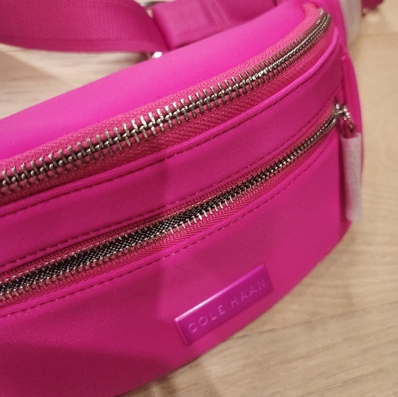 Cole Haan Grand Series Belt Bag in Pink Glow Neoprene - Picture 5 of 8
